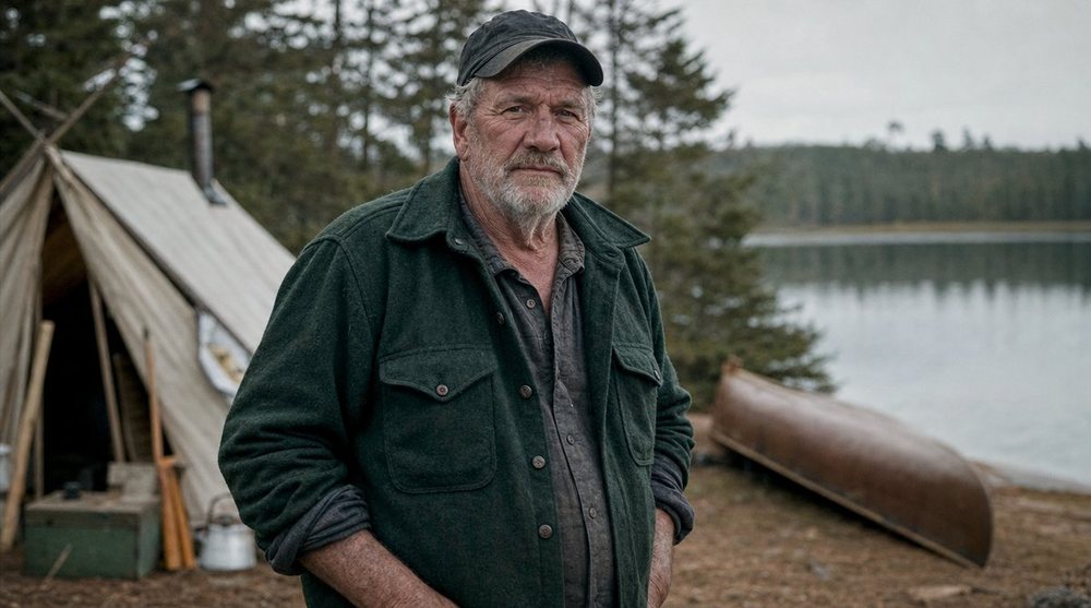 Bob Anderson at his campsite